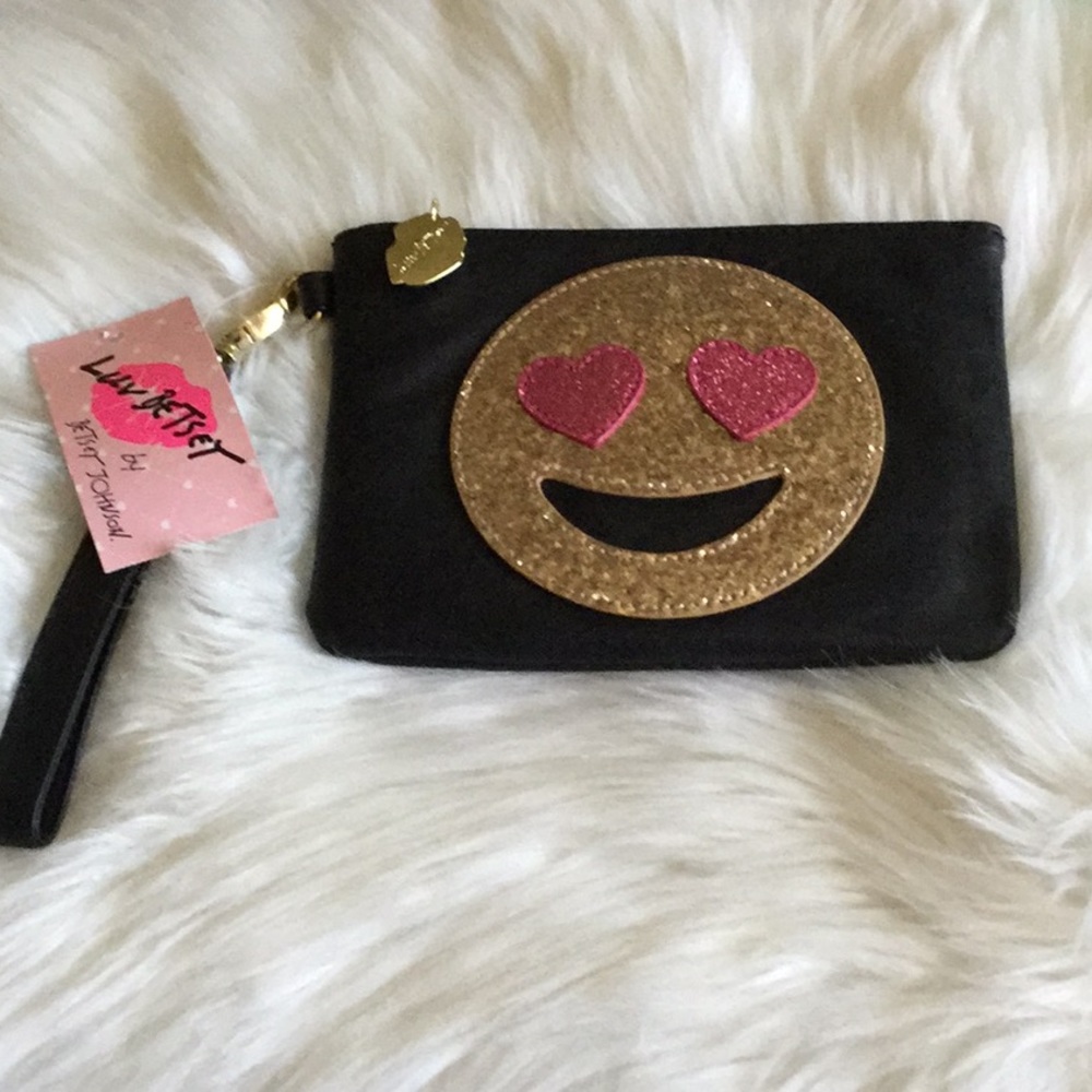 💋😍😍😍 Betsey Johnson Happy Love Eyes Wristlet